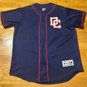 Vintage Majestic Embroidered Jersey with Red Highlights